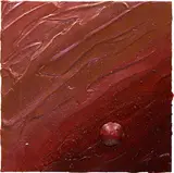Alteronce Gumby, Meditation in red, 2019, oil, shell and mixed media on panel