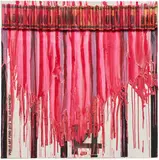 Rob Pruitt, Hot Air Painting #14, 2012, melted crayon and printed paper collage on canvas