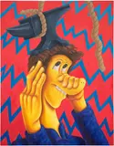 Nicasio Fernandez, Headache, 2022, oil on canvas