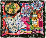 Kate Pincus-Whitney, Paradise a la Carté: Superica, 2020, acrylic and Polycolor on canvas