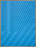 Isaac Brest, Barn Find, 2014, painter's tape on sheetrock, in artist's frame