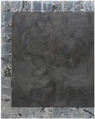 Brendan Lynch, Sea Scape, 2014, graphite and aluminum leaf on panel