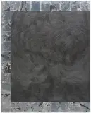 Brendan Lynch, Sea Scape, 2014, graphite and aluminum leaf on panel
