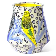 Anna Valdez, Bird Views, 2022, ceramic, underglaze and clear glaze