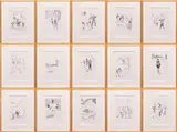 Ciprian Mureşan, Il Romanzo di Cipollino (Cepelica), 2006, pencil on paper, in 15 parts