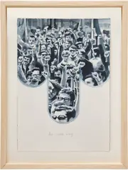 Giulia Andreani, L'art doit pe(i)ndre, 2019, watercolor on paper