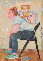 Rebecca Ness, Critique II, 2020, gouache and colored pencil on paper