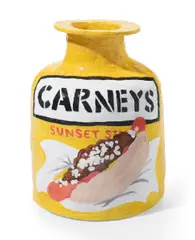 Jake Clark, Carneys Hot Dog on Sunset, 2021, glazed earthenware