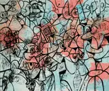George Condo, Social Media, 2017, oil and acrylic on canvas