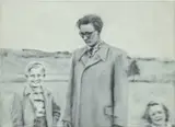 Gerhard Richter, Mann mit zwei Kindern, 1966, oil on canvas