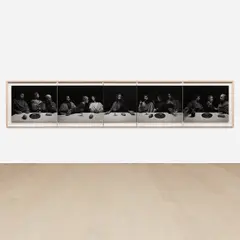 Hiroshi Sugimoto, The Last Supper, 1999, gelatin silver print mounted on panel, in artist’s frames, in 5 parts