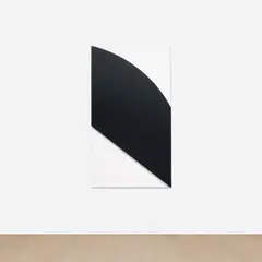 Ellsworth Kelly, Black Diagonal Relief, 2006, oil on canvas, 2 joined panels