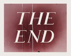 The End #81 by Ed Ruscha, 2009, acrylic and ink on museum board, sold May 2025