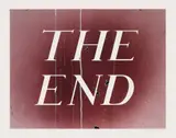 Ed Ruscha, The End #81, 2009, acrylic and ink on museum board