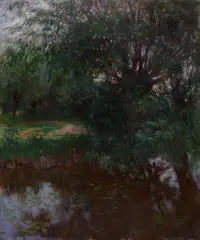John Singer Sargent, A Backwater at Wargrave, 1887, oil on canvas
