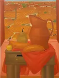 Fernando Botero, Still Life in front of a Window, 1979, oil on canvas