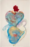 Suzanne Jackson, Totem-Red-Hots, 1977, acrylic and pencil on paper