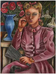 María Izquierdo, Portrait of Cathie, 1939, oil on board