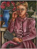 María Izquierdo, Portrait of Cathie, 1939, oil on board