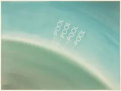 Ed Ruscha, Pool, Pool, Pool, Pool, 1982, pastel on paper