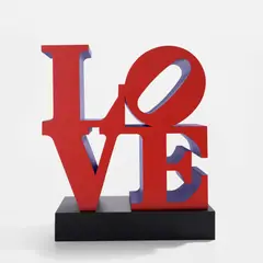 Robert Indiana, LOVE (Red Faces Violet Sides), 1966, polychromed aluminum