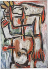 Oswaldo Vigas, Personaje de Selva, 1984, oil on Masonite