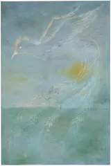 Alice Rahon, Vuelo del Quetzal, 1960, oil and sand on canvas