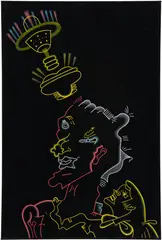Karl Wirsum, Untitled, 1978, acrylic on canvas, in painted wood frame