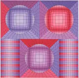 Victor Vasarely, Aubouda, 1985, acrylic on canvas