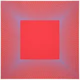 Richard Anuszkiewicz, Silent Red Square, 1977, acrylic on canvas