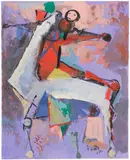 Marino Marini, Marino from Shakespeare I, 1977, tempera over aquatint on paper