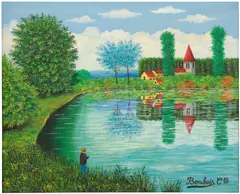 Camille Bombois, Vue de Normandy, oil on canvas