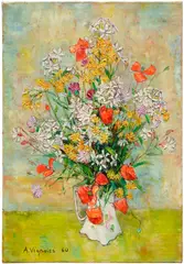 André Vignoles, Les Saponaires, 1960, oil on canvas