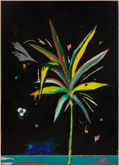 Harold Ancart, Untitled, 2015, oilstick and pencil on canvas mounted on wood, in artist's chosen frame
