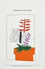 Jonas Wood, GG London NPP #1, 2017, screenprint and oil on canvas