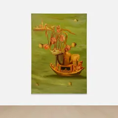 Continuing by Boat by Dominique Fung, 2021, oil on canvas, sold Nov 2025
