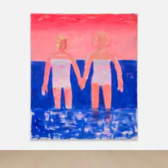 Katherine Bradford, Waders at Day's End, 2020, acrylic on canvas