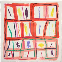 Stanley Whitney, Untitled, 2020, monotype in watercolor and crayon on Lanaquarelle paper