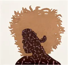 New Growth (Maebel) by Toyin Ojih Odutola, 2013, pen ink and bronze marker on board, sold Nov 2025