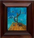 George Condo, The Queen, 1984, acrylic on canvas, in artist's frame