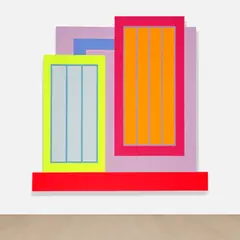 Peter Halley, 929, 2018, acrylic, metallic acrylic and Roll-a-Tex on canvas