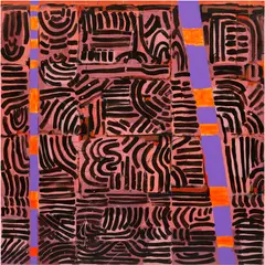 Pam Glick, Untitled, 2021, enamel, acrylic and graphite on canvas