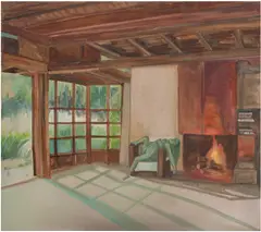 Jill Mulleady, Schindler House, 2017, oil on canvas