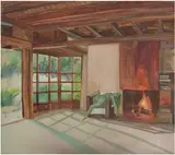 Jill Mulleady, Schindler House, 2017, oil on canvas
