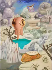 Snow at the Sanctuary by Dominique Fung, 2018, oil on canvas, sold Nov 2025