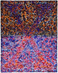 Vaughn Spann, Blue Boy, 2020, polymer paint and mixed media on foam panel