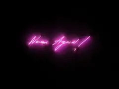 Tracey Emin, Never Again!, 2012, neon
