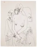George Condo, Untitled, 2007, graphite on paper