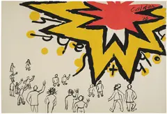 Untitled by Alexander Calder, 1976, gouache and ink on paper, sold Jul 2025