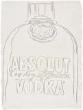 Andy Warhol, Absolut, 1986, graphite on HMP paper